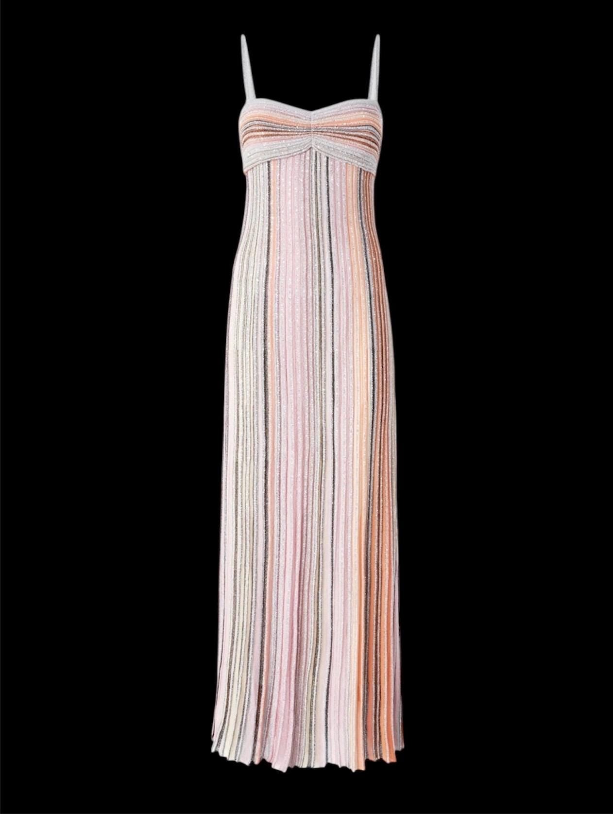 Handmade Italian Viscose Long Dress: Metalic Print Sicilian Style Occasional dress Wedding
