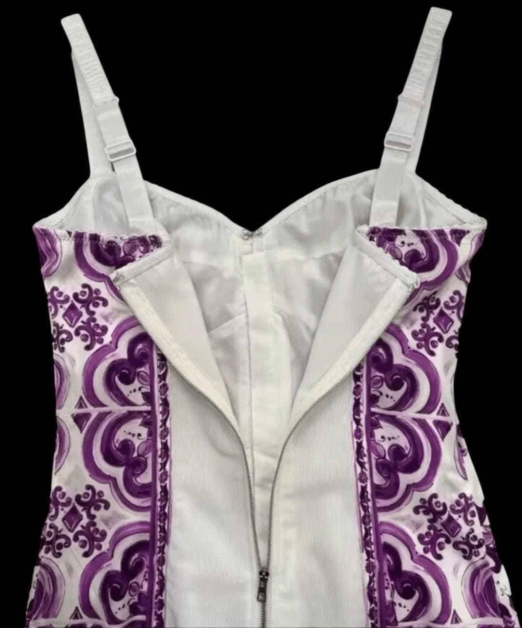 Italian Luxury Lavender Majolica 100% silk dress