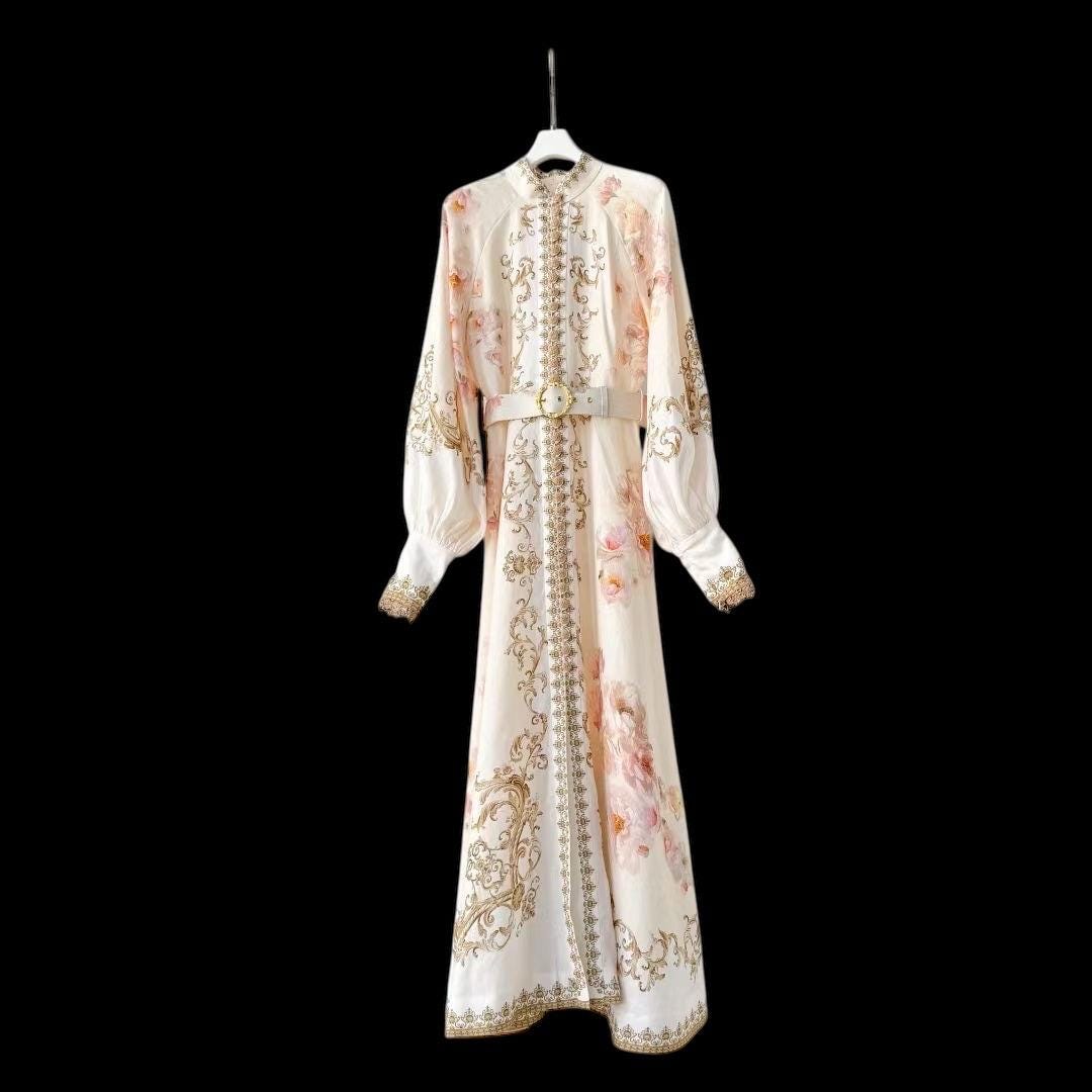 Handmade Italian Linen Midi Dress: Luxury Summer Vacation Dress