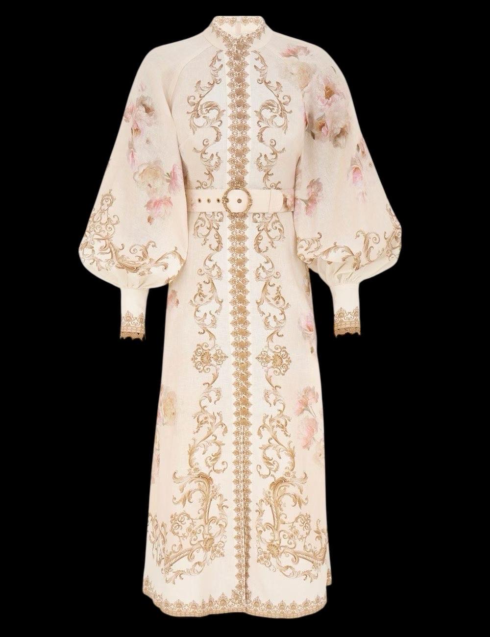 Handmade Italian Linen Midi Dress: Luxury Summer Vacation Dress