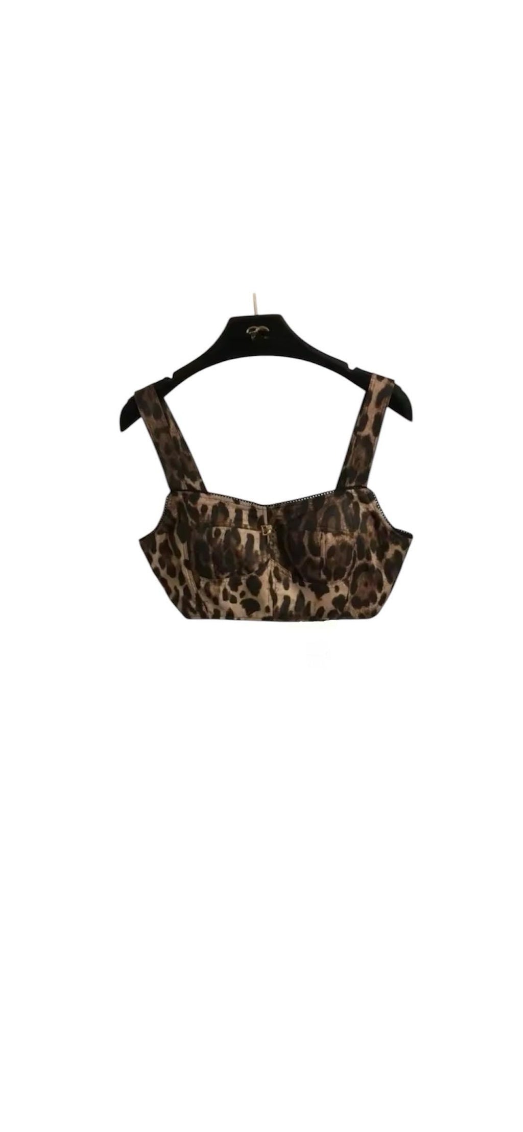 Handmade Italian Style Leopard print Dress Set Crop Top and Skirt