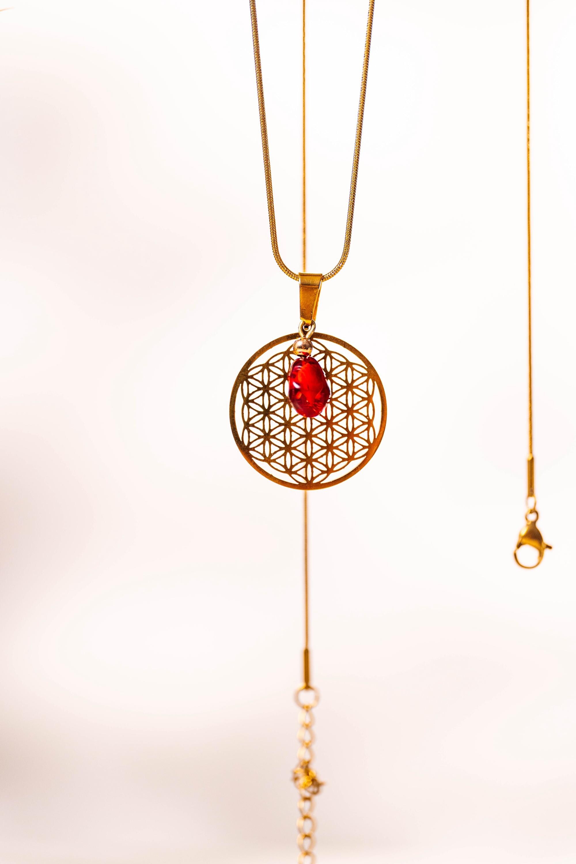 Flower Of Life Necklace, Flower of Life Pendant, Flower Life, Life Flower, Handmade Mandala Necklace, Yoga Necklace, Sacred Geometry Jewelry