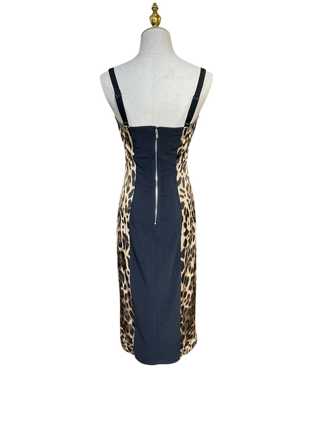 Hand made Italian Luxury Leopard print Animal print 100% silk dress Summer dress