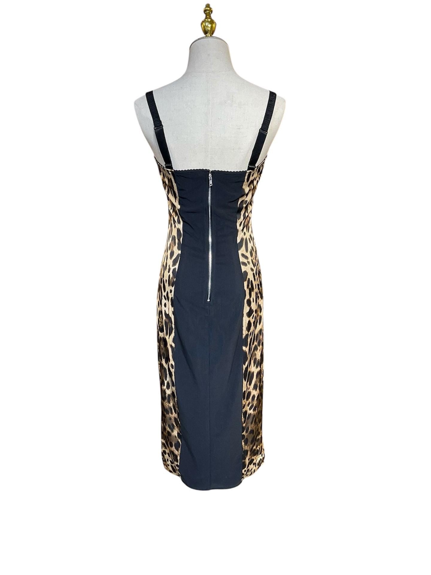Hand made Italian Luxury Leopard print Animal print 100% silk dress Summer dress