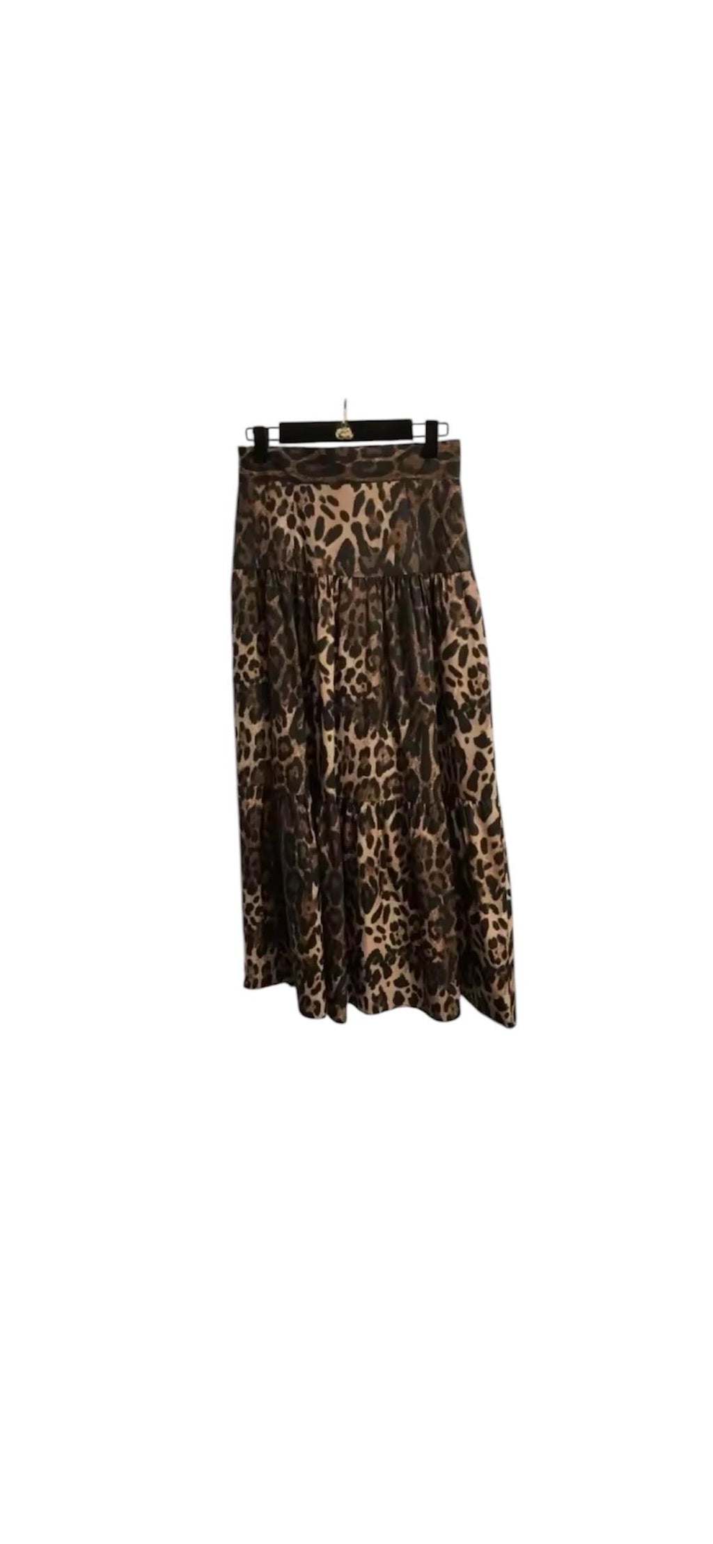Handmade Italian Style Leopard print Dress Set Crop Top and Skirt
