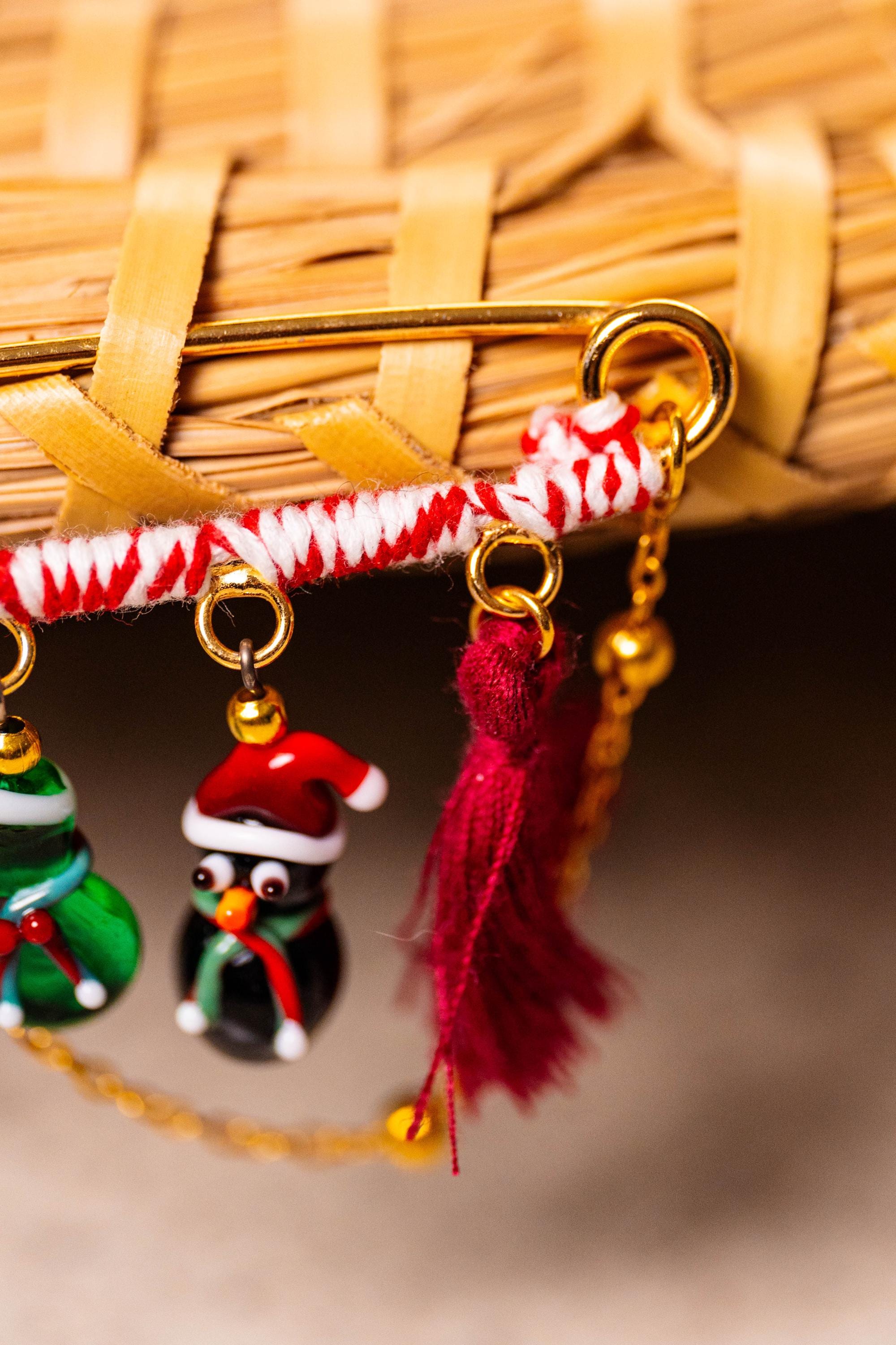 Handmade Murano Glass Christmas Brooch: Snowman or Penguin