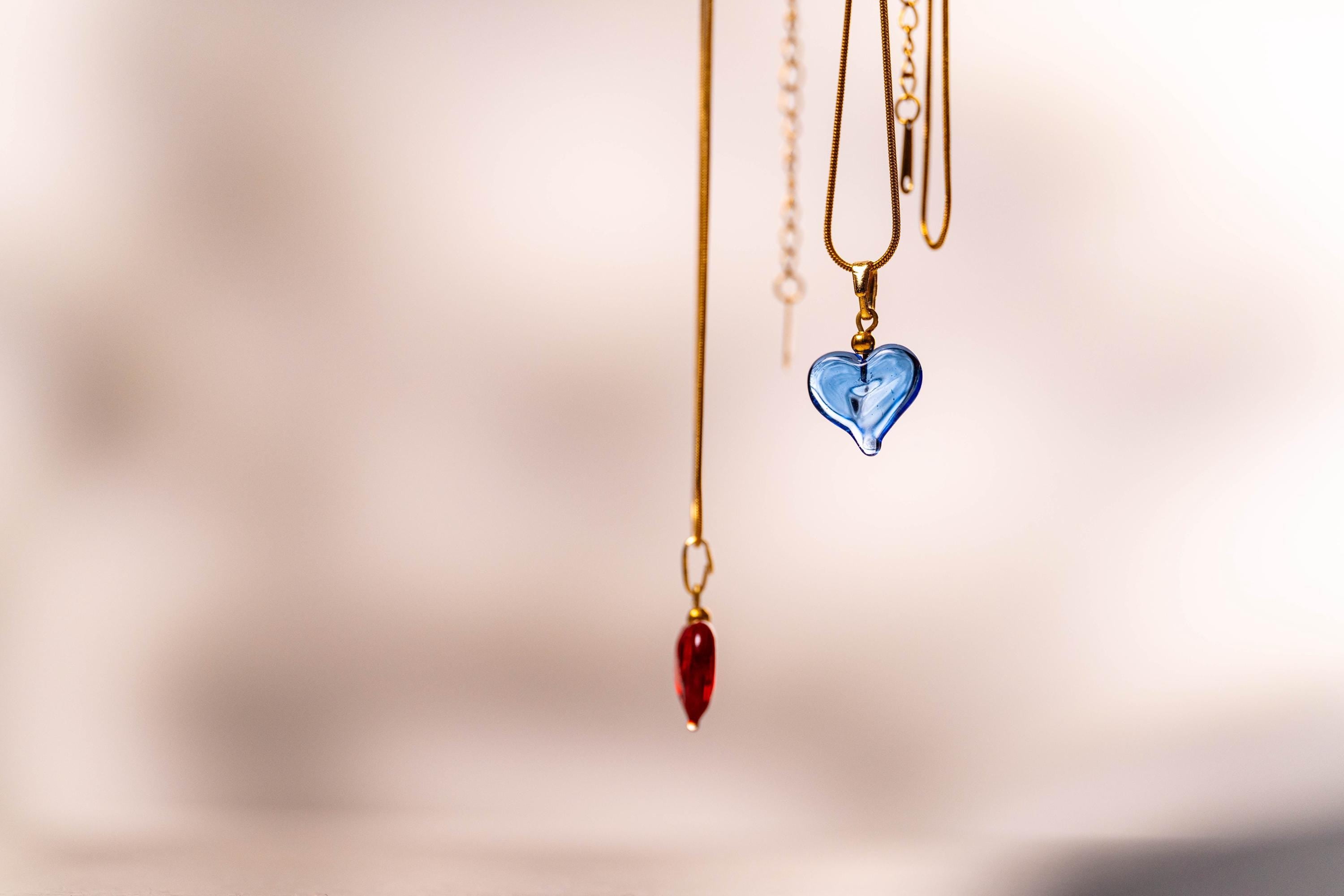 Gold plated Murano Glass Mini Heart Necklace by I Love Murano, Murano Glass Heart, Murano Glass Jewelry, Murano Glass Necklace