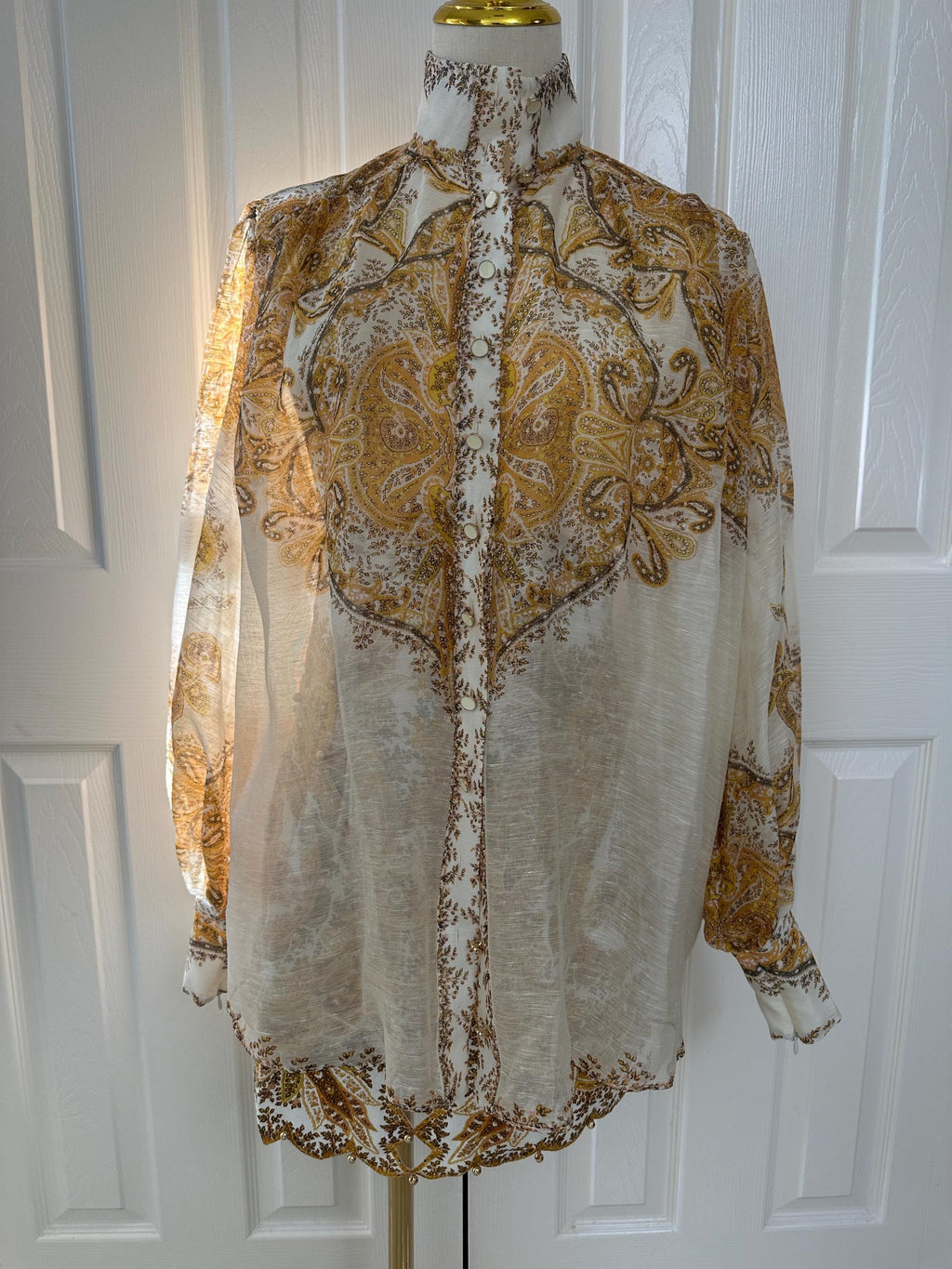 Handmade Linen Silk Mini Skirt Set: Italian Designer Print