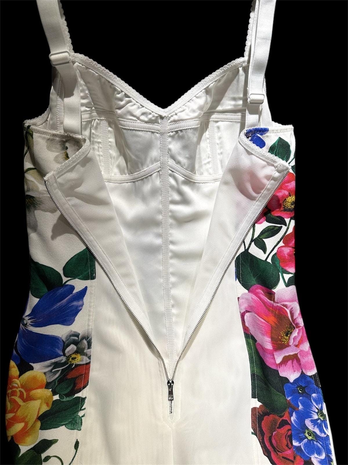 Floral Print Calf-Length Summer Dress: Roses & Peonies