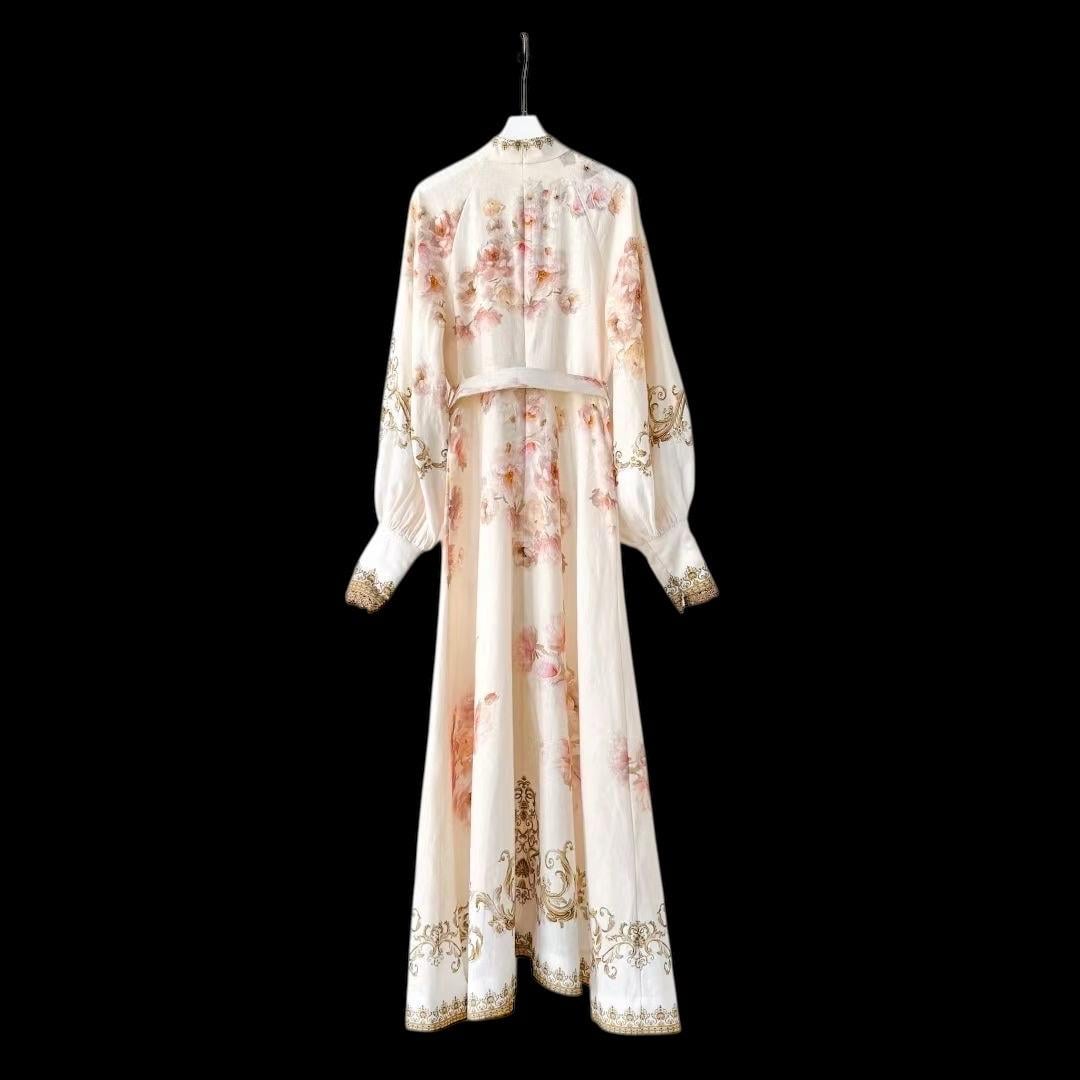 Handmade Italian Linen Midi Dress: Luxury Summer Vacation Dress