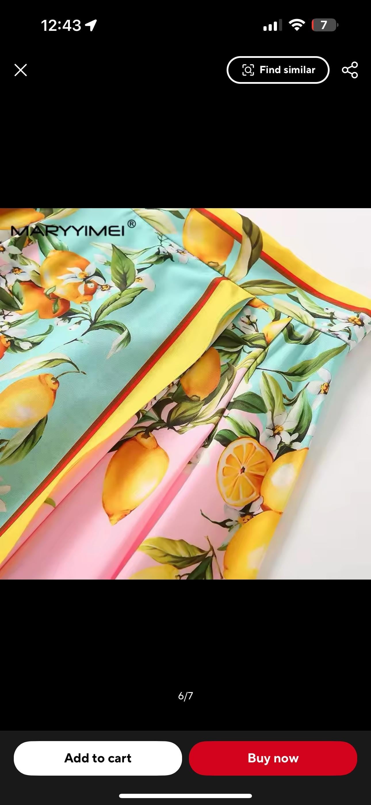 Handmade Italian Tiles Style Positano Lemon Dress Set Crop Top and Skirt