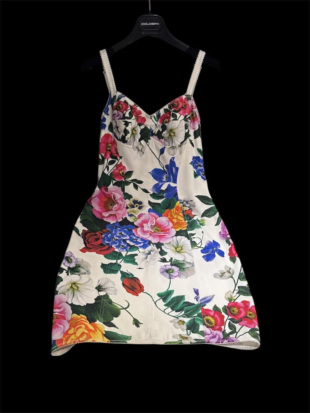 Floral Print Calf-Length Summer Dress: Roses & Peonies
