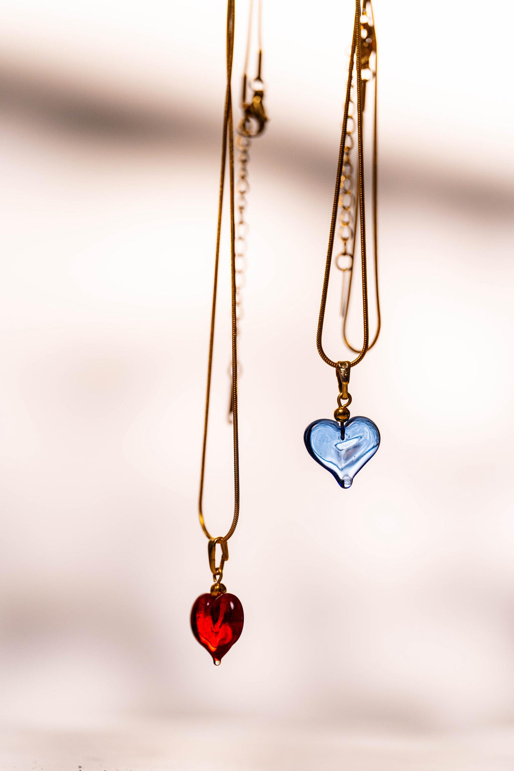 Gold plated Murano Glass Mini Heart Necklace by I Love Murano, Murano Glass Heart, Murano Glass Jewelry, Murano Glass Necklace